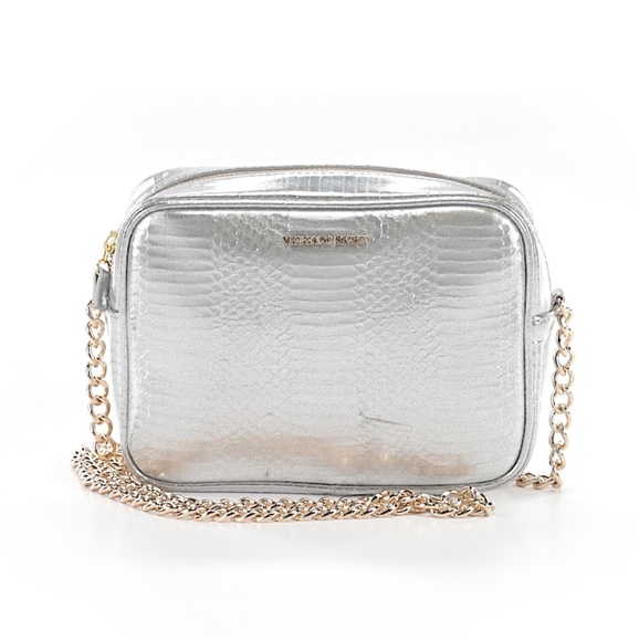 Victoria's Secret Handbags - Victoria's Secret Silver Cross-Body Bag
